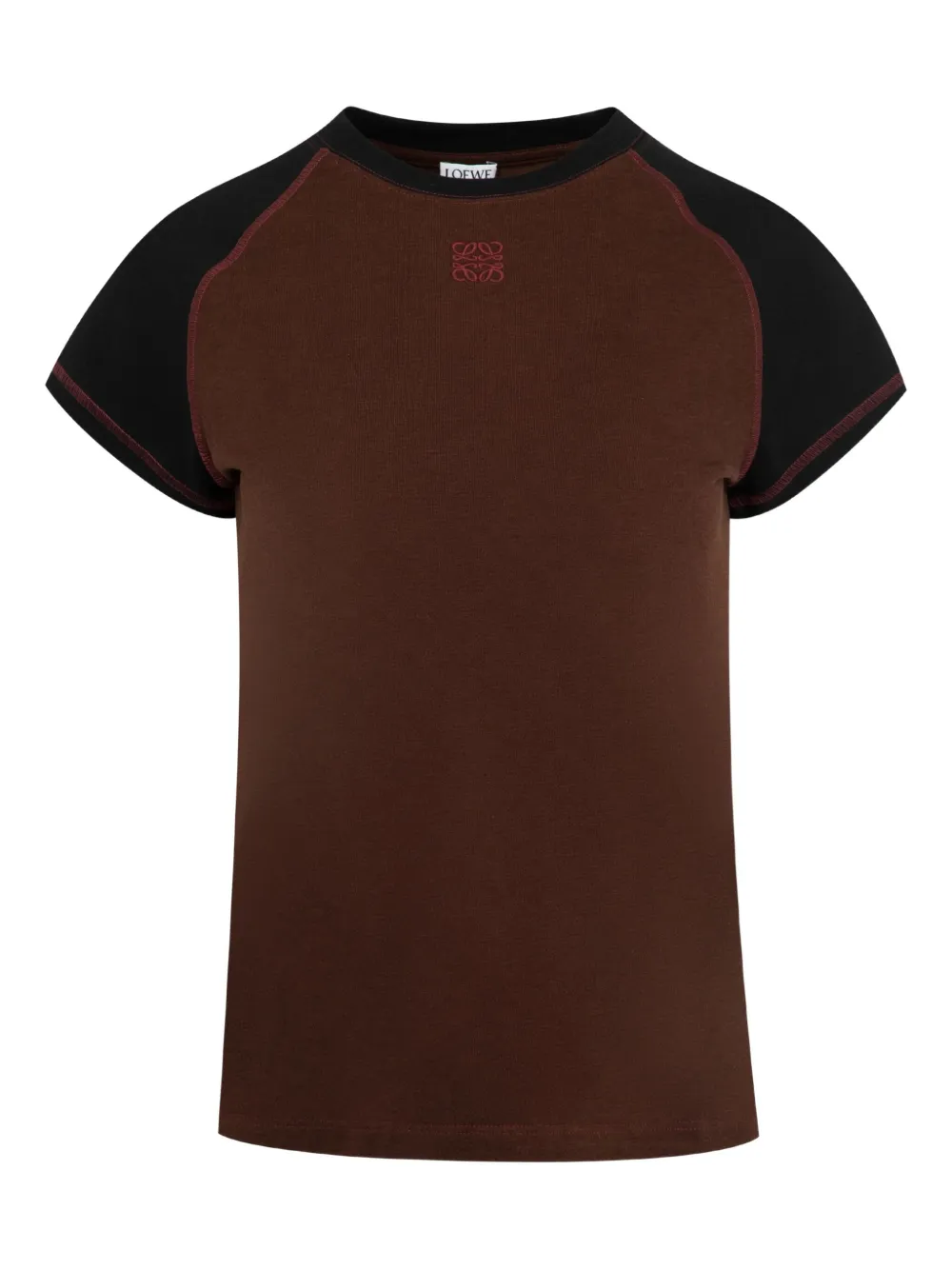 LOEWE Anagram-embroidered T-shirt | Brown | Image 1