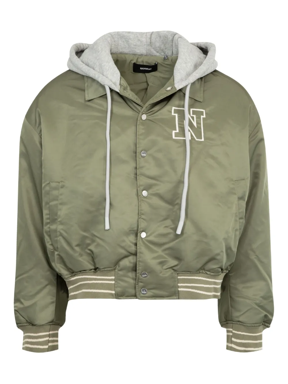 Nahmias hooded bomber jacket | Green | Image 1