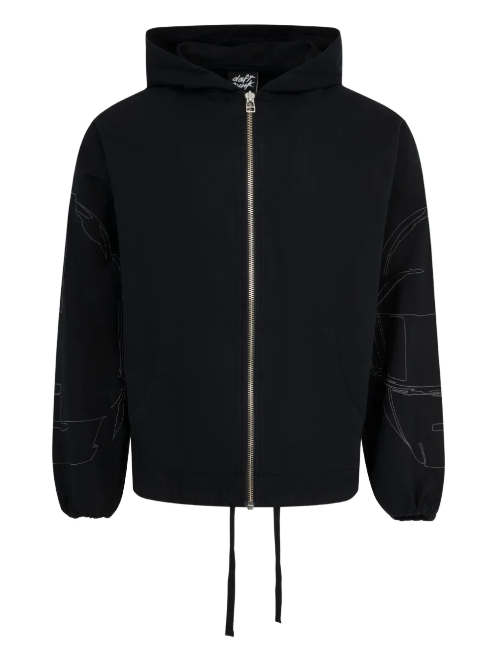 Pleasures x Daft Punk zip-front cotton hoodie - ブラック Pleasures x Daft Punk zip-front cotton hoodie - ブラック
