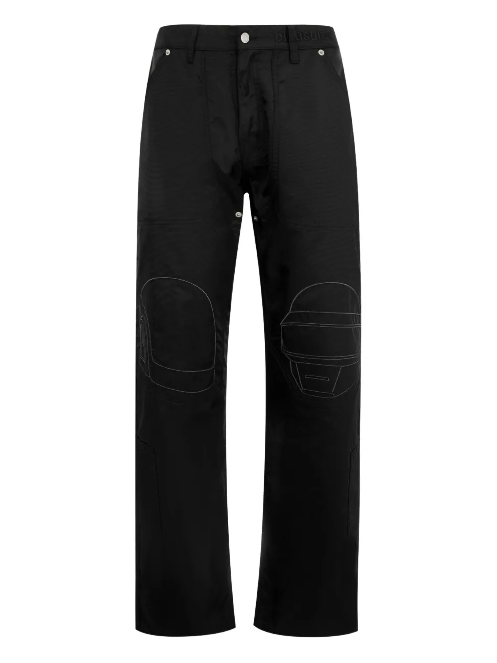 Pleasures x Daft Punk embroidered straight-leg trousers - ブラック Pleasures x Daft Punk embroidered straight-leg trousers - ブラック
