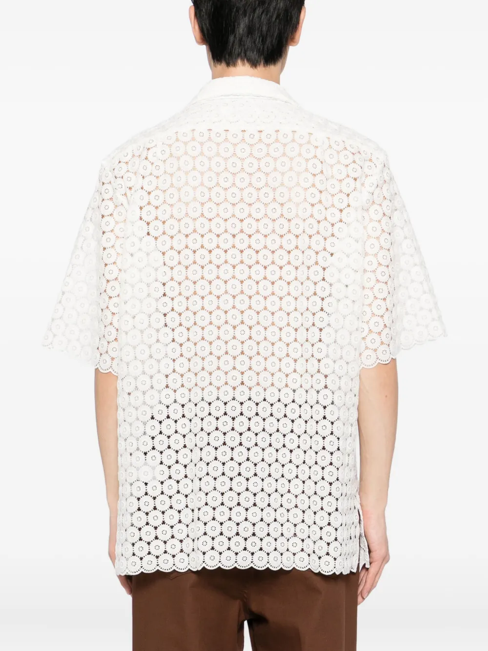 Wales Bonner Highlife bowlingshirt Wit