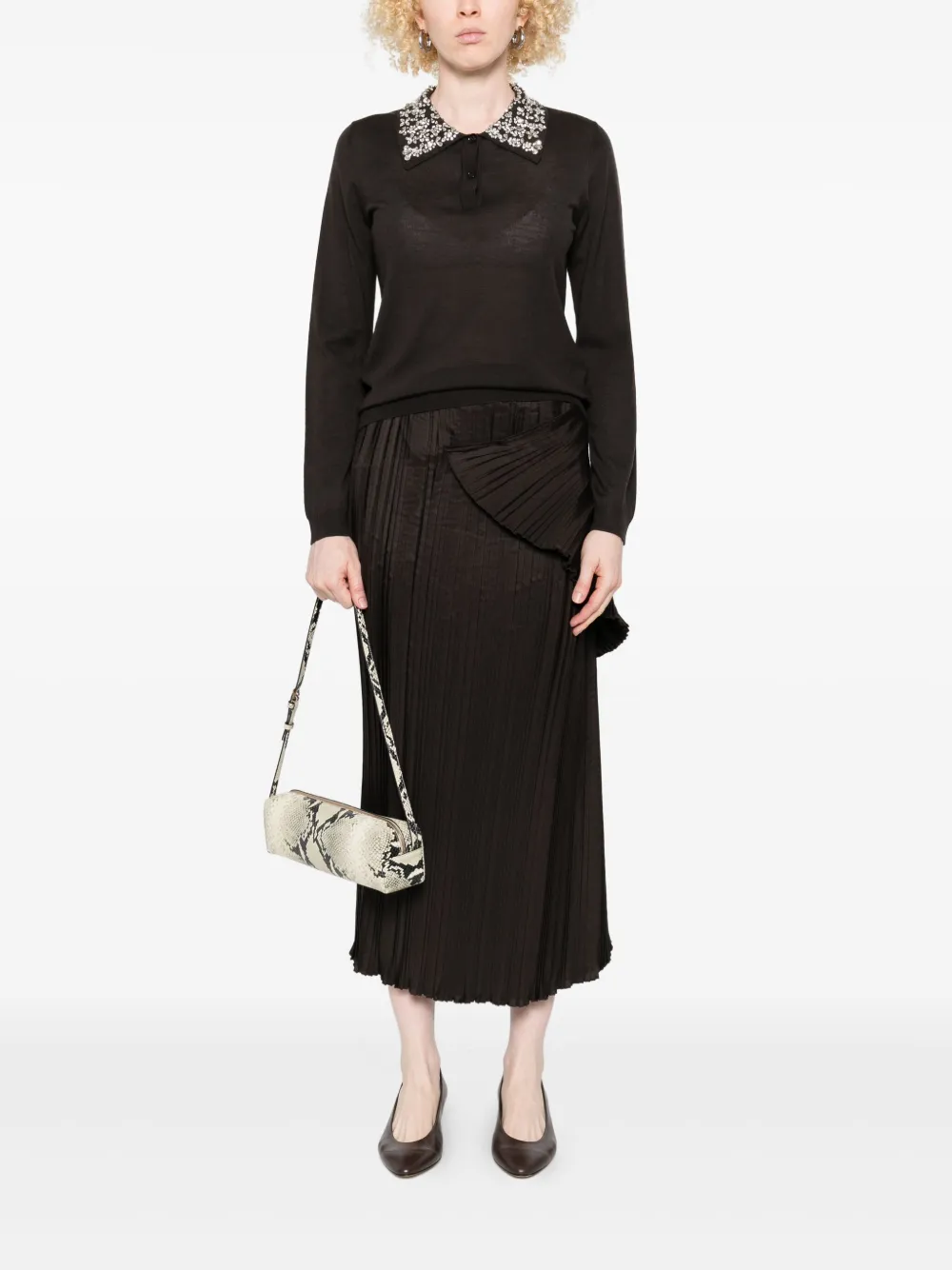 Liviana Conti embellished-collar polo-neck sweater | Knitted Tops | Image 2