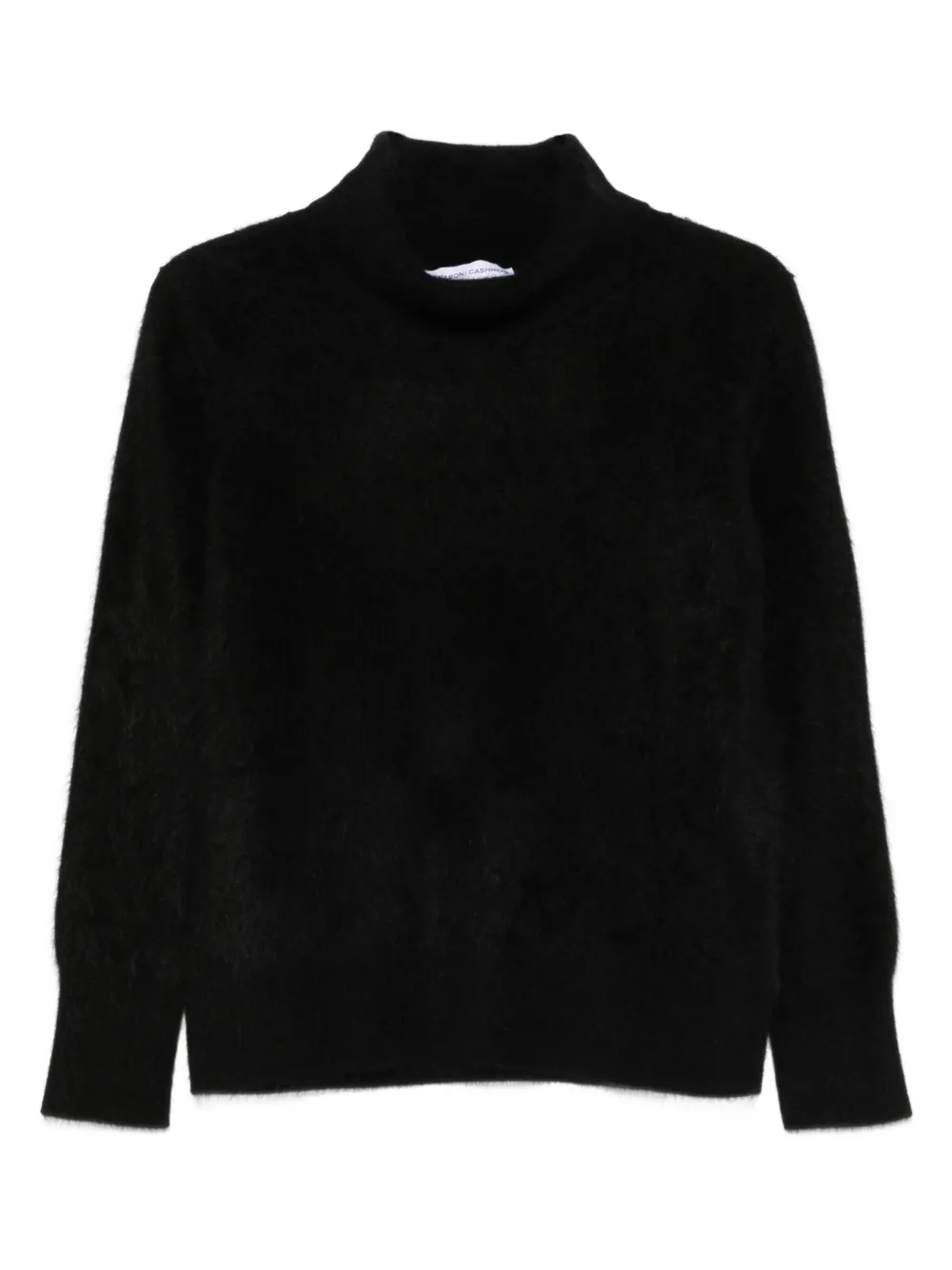 TABARONI CASHMERE high-neck mohair sweater | Black | Image 1