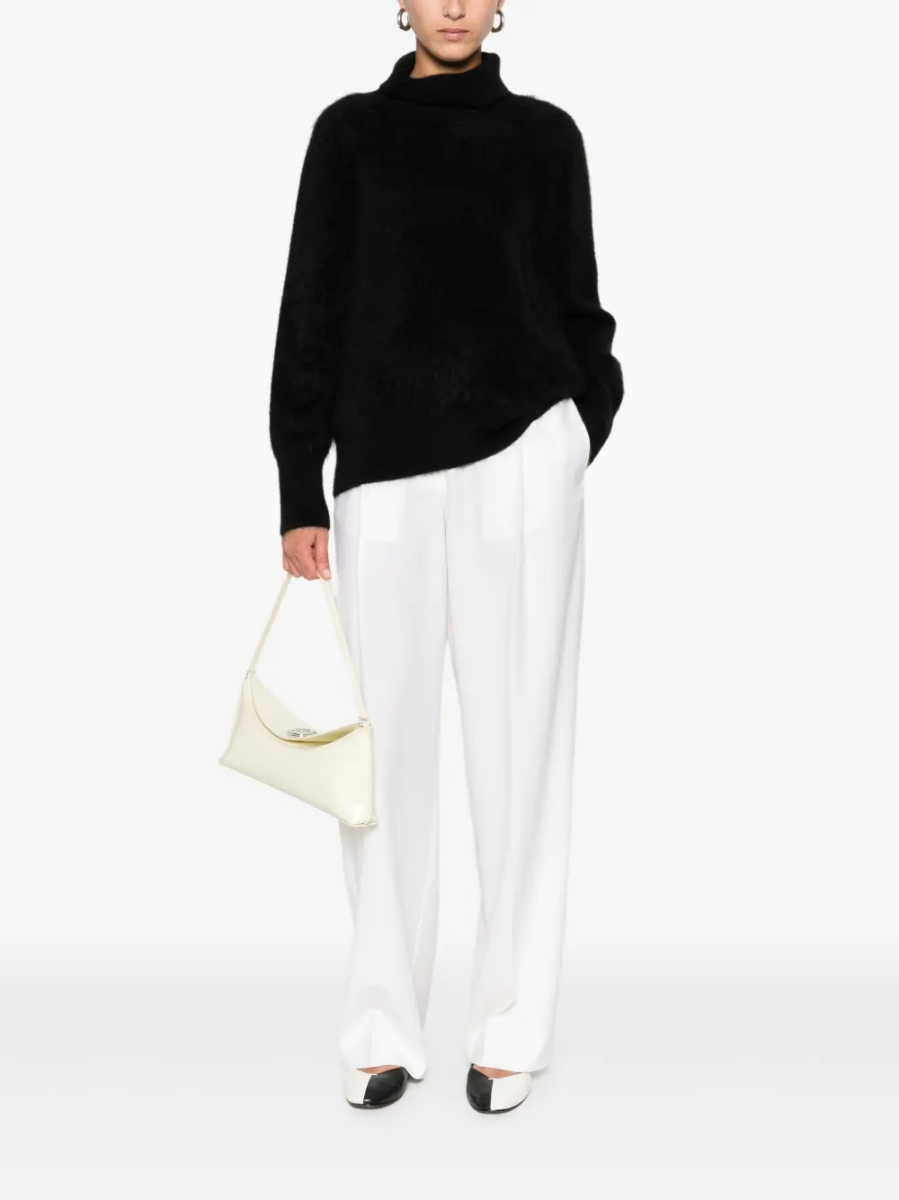 TABARONI CASHMERE high-neck mohair sweater | Knitted Sweaters | Image 2