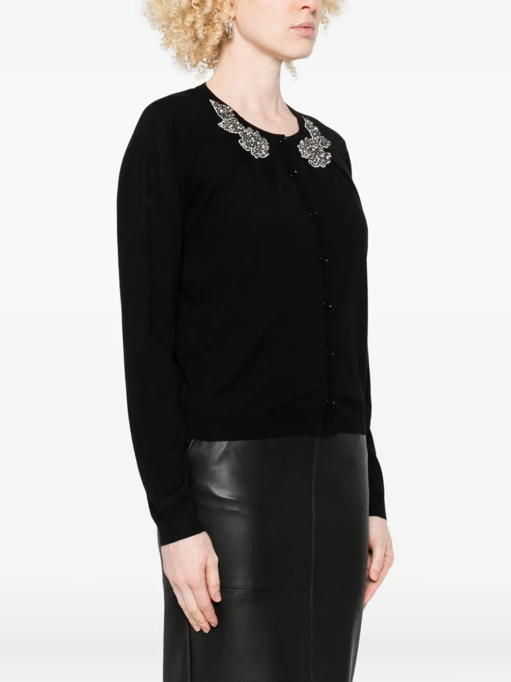 Embellished Wool Cardigan