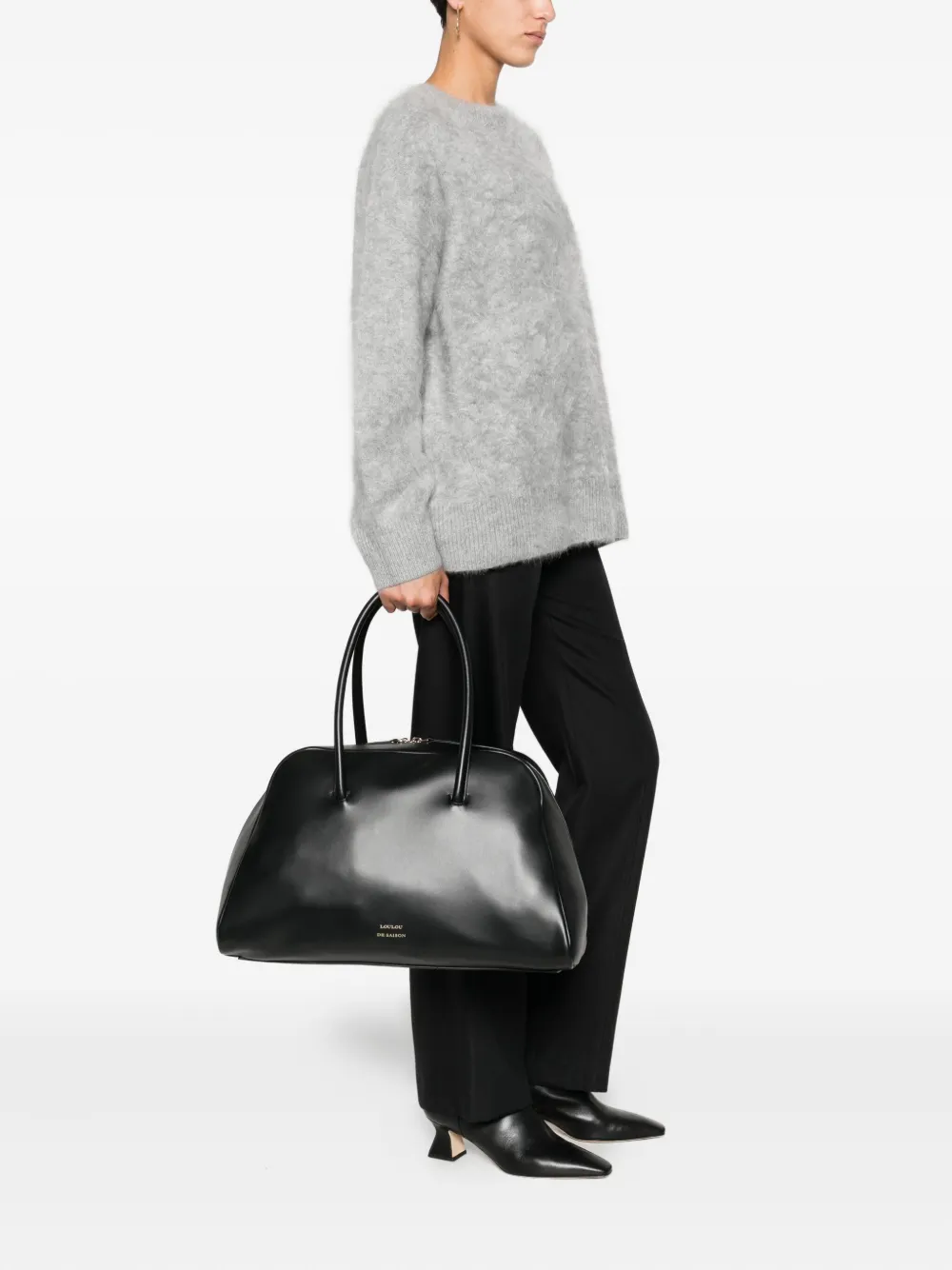 LouLou de Saison logo-print tote bag - Zwart