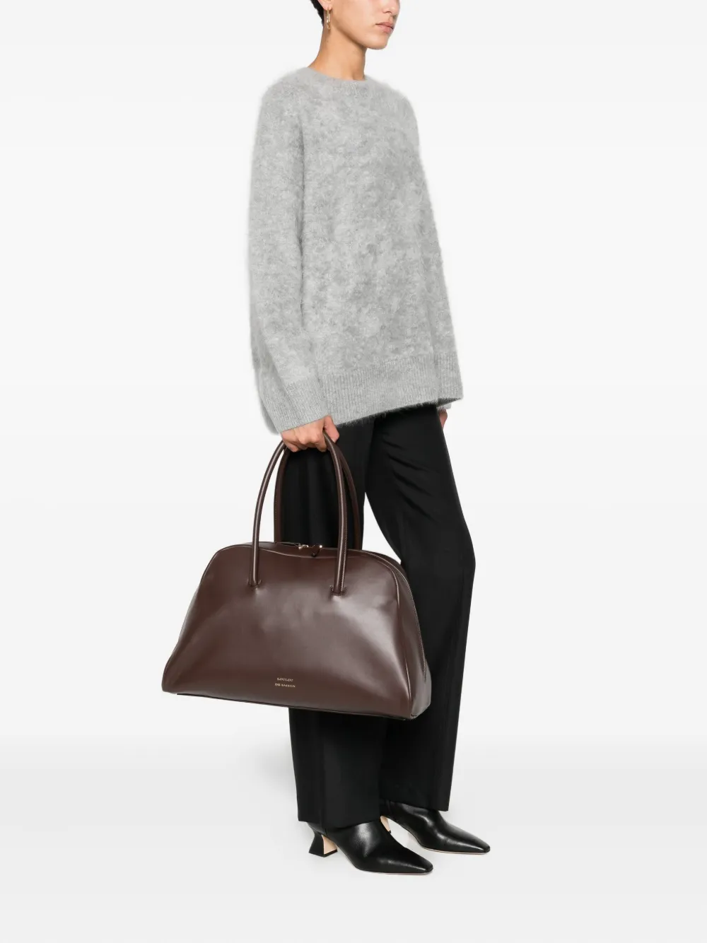 LouLou de Saison logo-print tote bag - Bruin