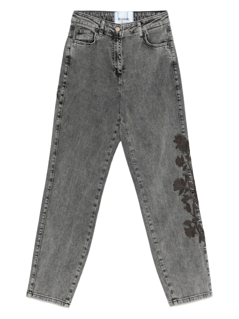 Blugirl embroidered floral jeans | Grey | Image 1
