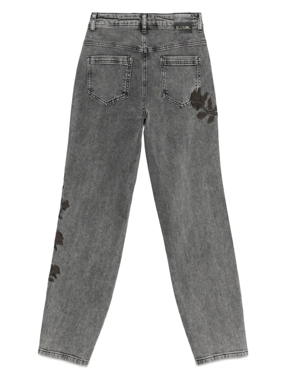 Blugirl embroidered floral jeans - Grijs
