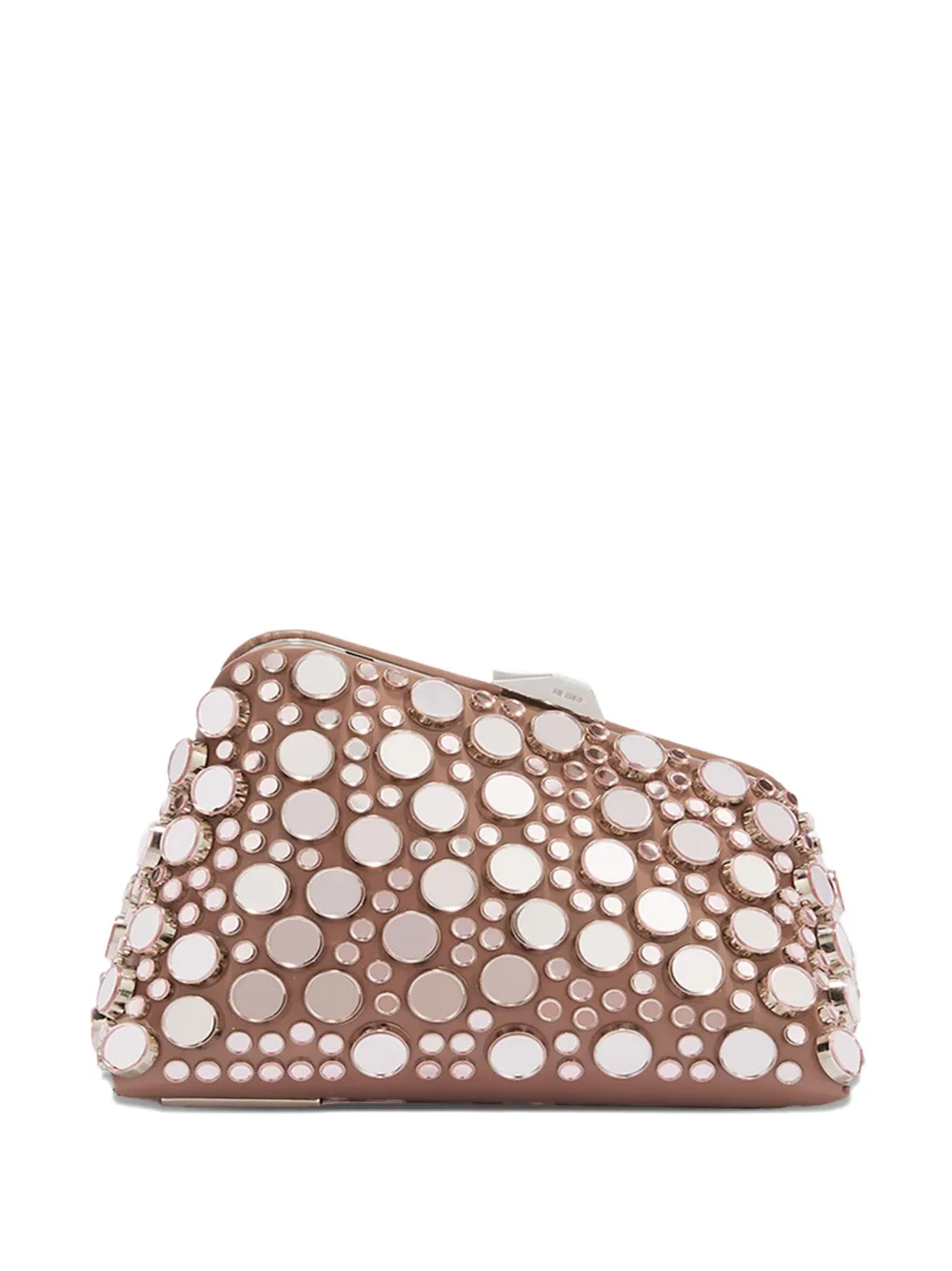 The Attico mirror-embellished clutch bag | Brown | Image 1