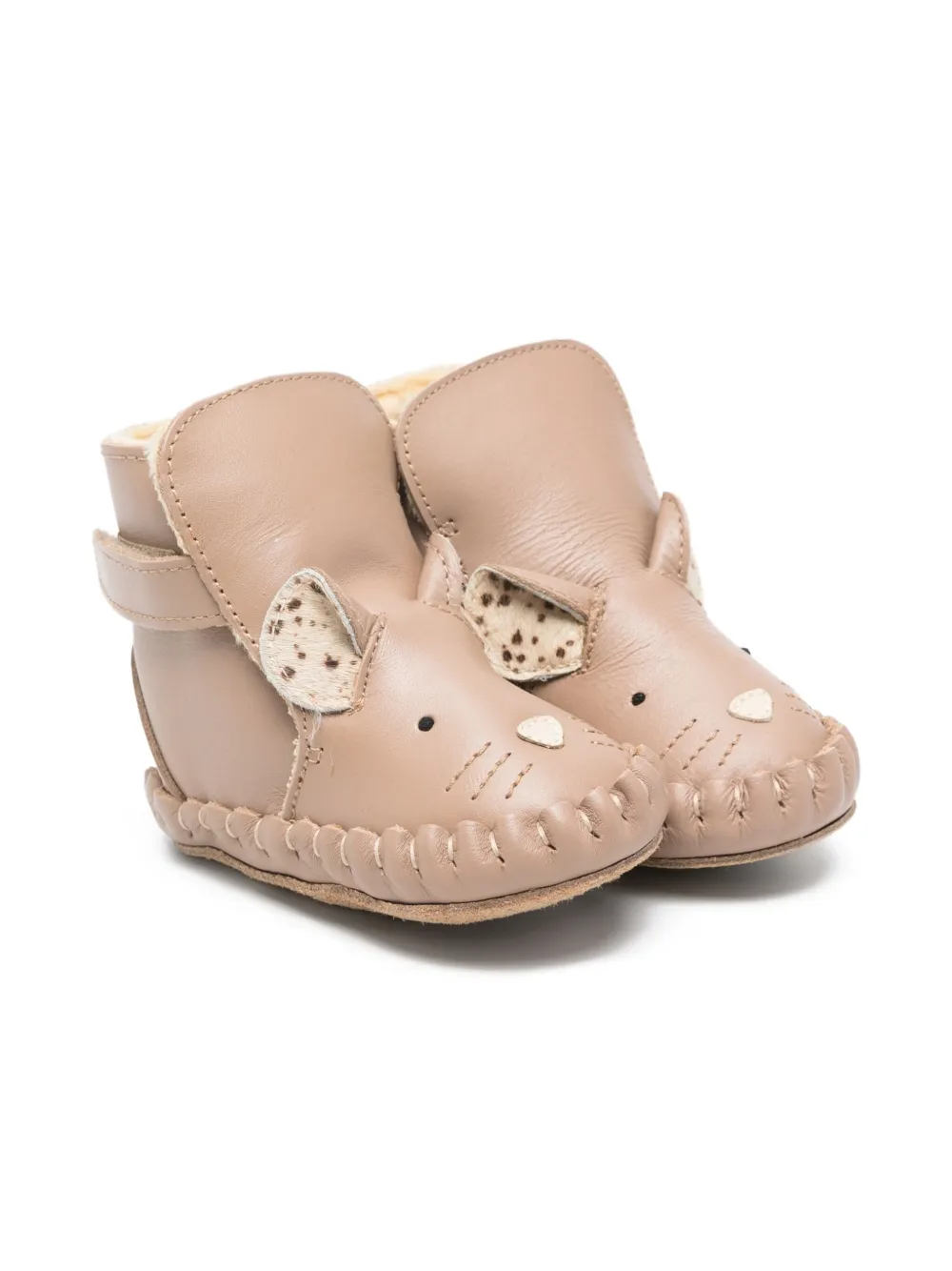 Donsje leather crib shoes Brown