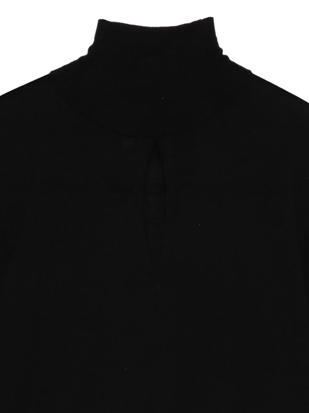 Semicouture Balloon Sleeve Virgin Wool Sweater In Black