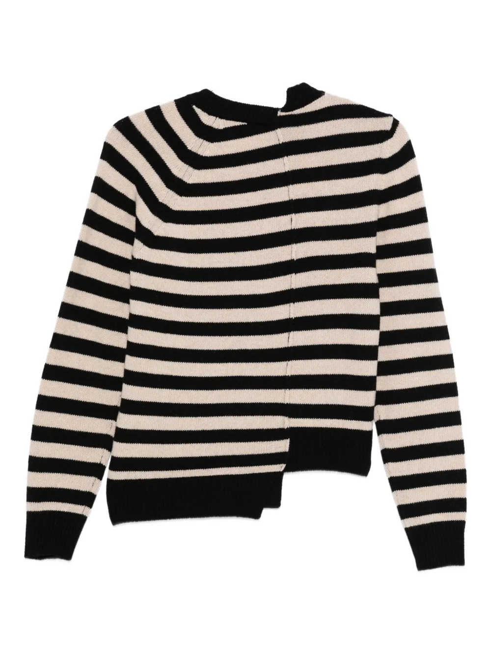 Semicouture Striped Asymmetric Cardigan In Multi
