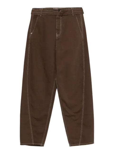 Semicouture Maria Rosabelted contrast-stitch jeans
