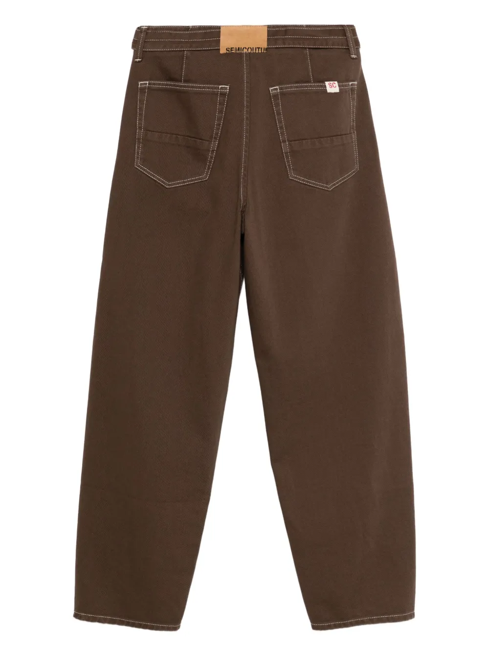 Semicouture Maria Rosabelted contrast-stitch jeans | Straight-Leg Jeans | Image 2