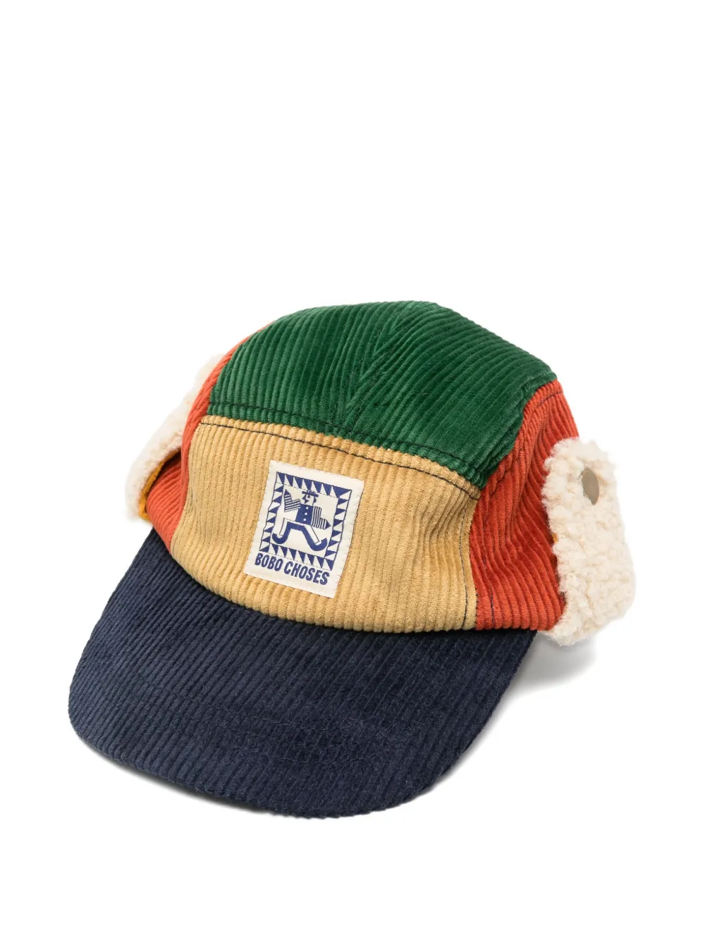 Bobo Choses corduroy ear-flap hat | Blue | Image 1