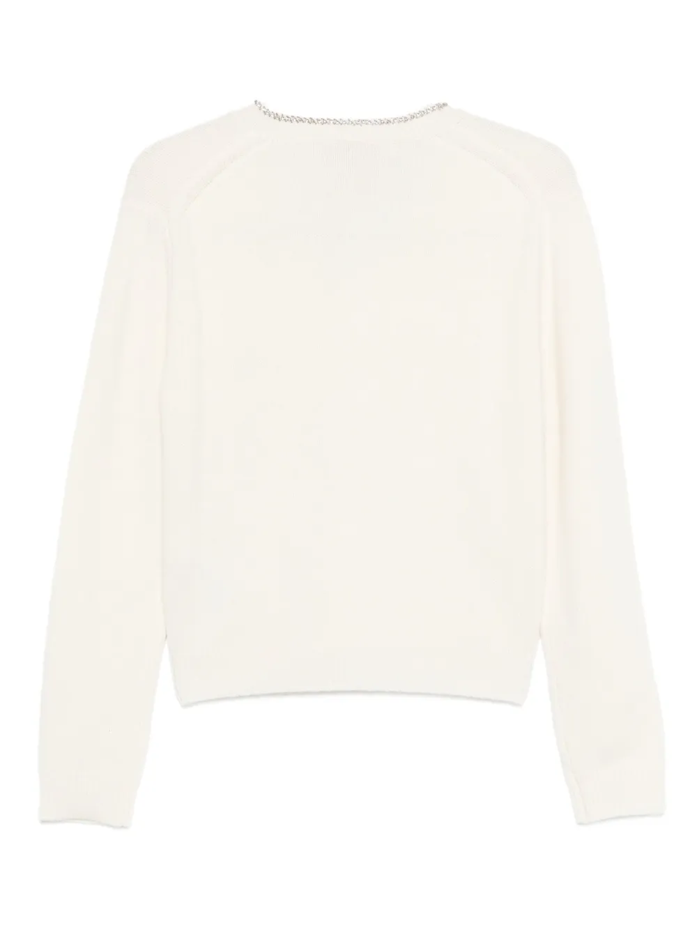Semicouture crystal-embellished v-neck sweater | Knitted Tops | Image 2