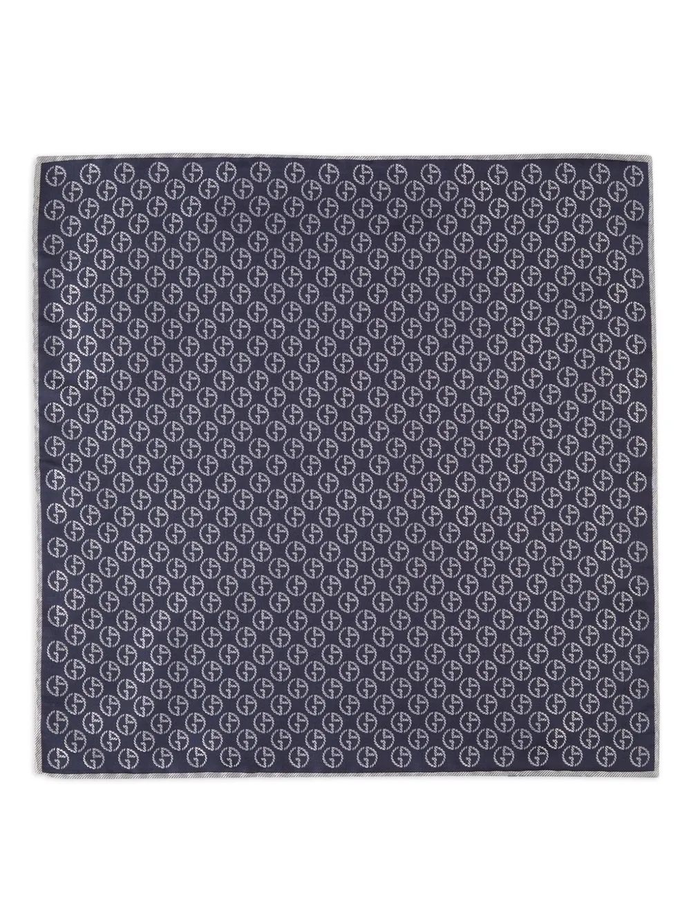 Giorgio Armani logo-pattern pocket square | Blue | Image 1