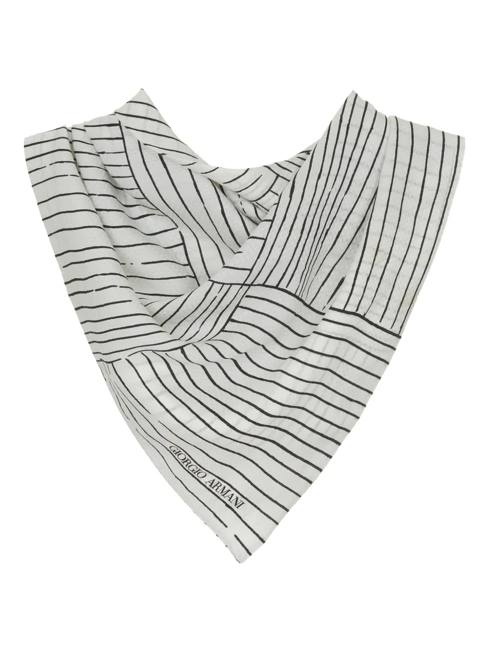 Giorgio Armani SILK SCARF - Wit