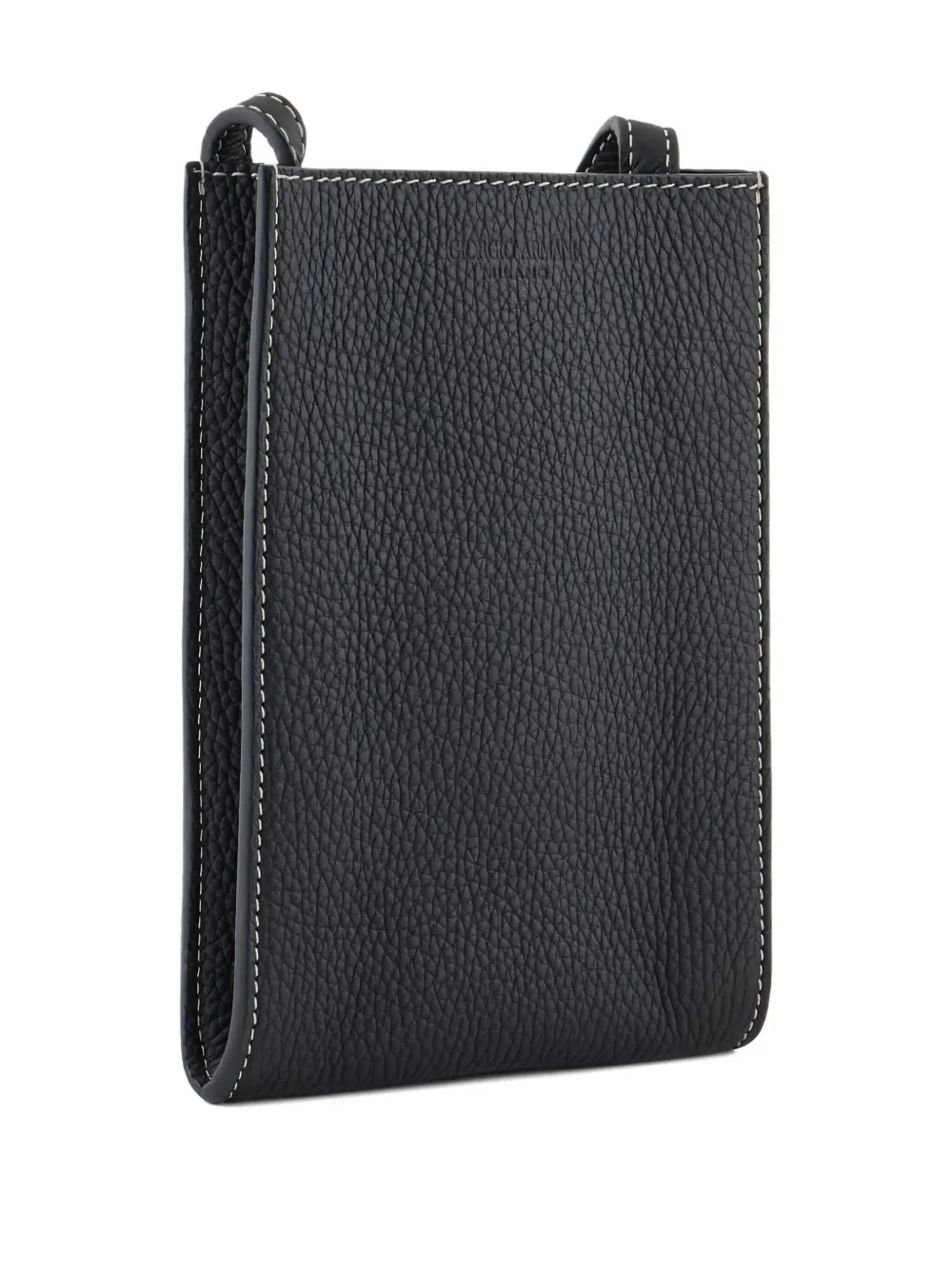 Giorgio Armani Messengertas met stiksel Grijs