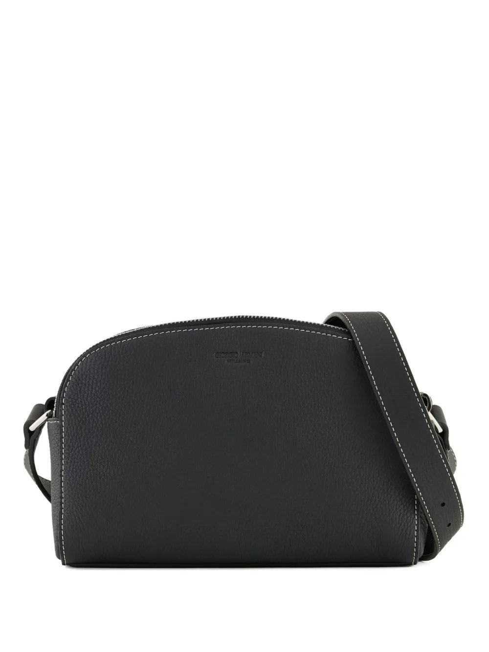 Giorgio Armani topstitch zip shoulder bag | Grey | Image 1