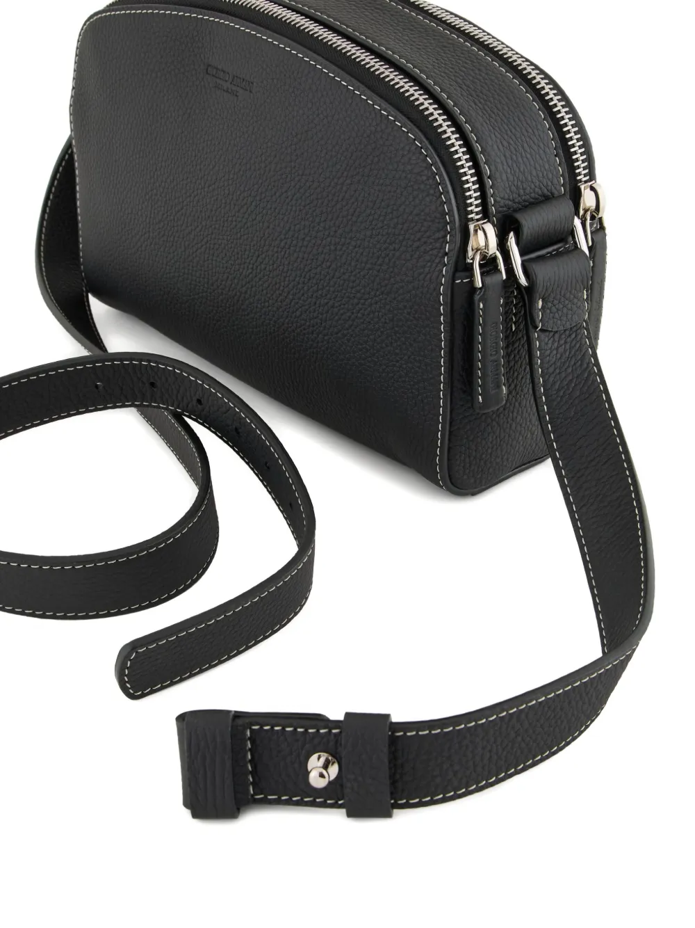 Giorgio Armani Schoudertas met stiksel en rits Grijs