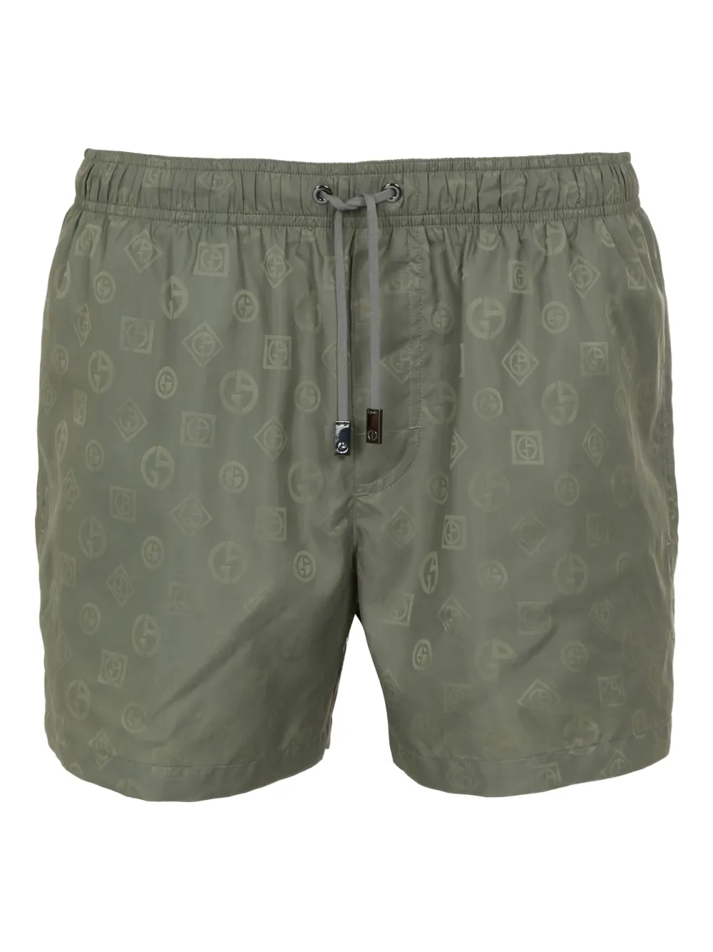 Giorgio Armani logo-print drawstring shorts - グリーン Giorgio Armani logo-print drawstring shorts - グリーン
