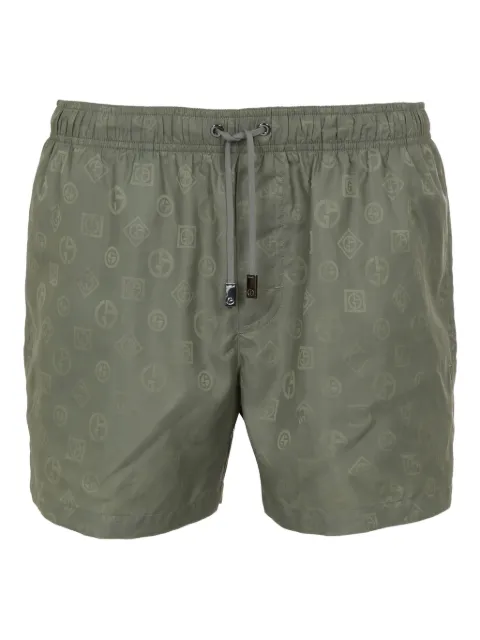 Giorgio Armani bermudas con cordones en la pretina y logo estampado