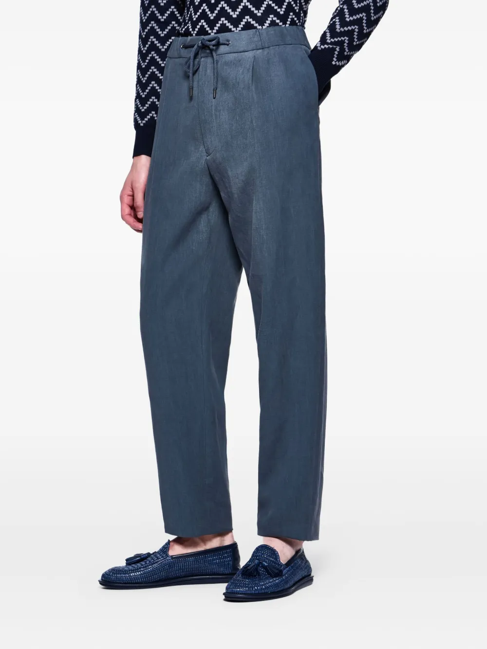 Giorgio Armani drawstring pleated trousers | Regular-Fit & Straight Leg Pants | Image 2
