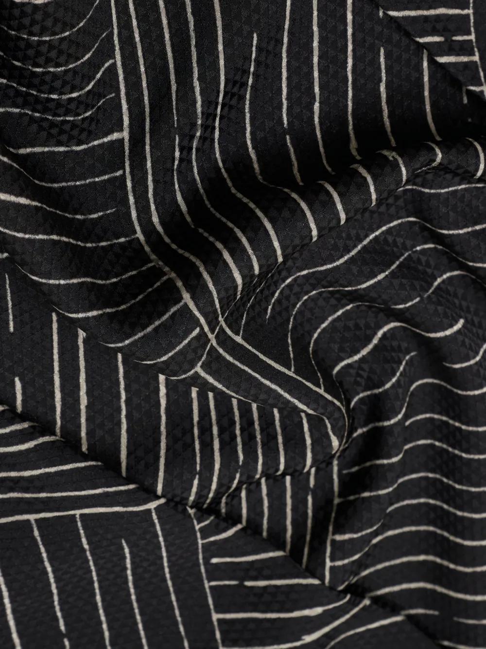 Giorgio Armani striped scarf - Zwart