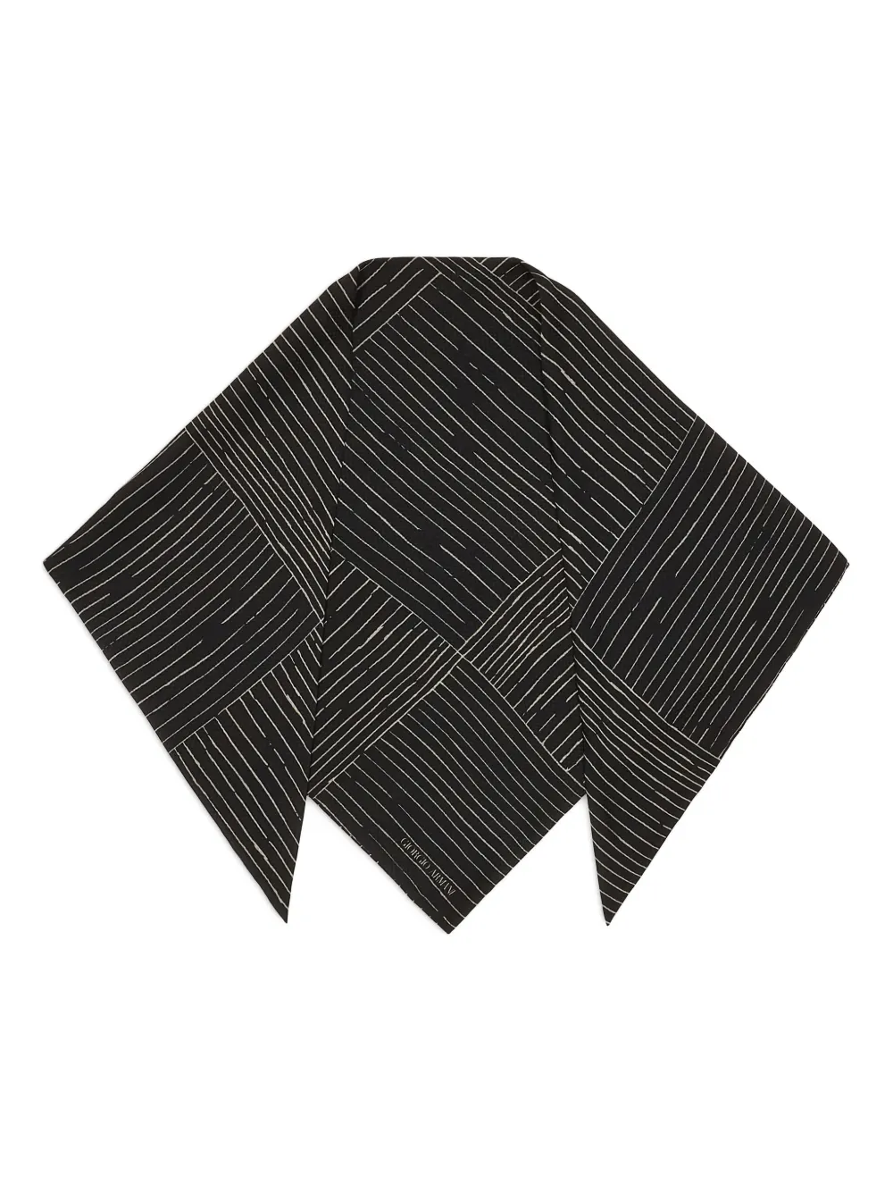 Giorgio Armani striped scarf | Black | Image 1