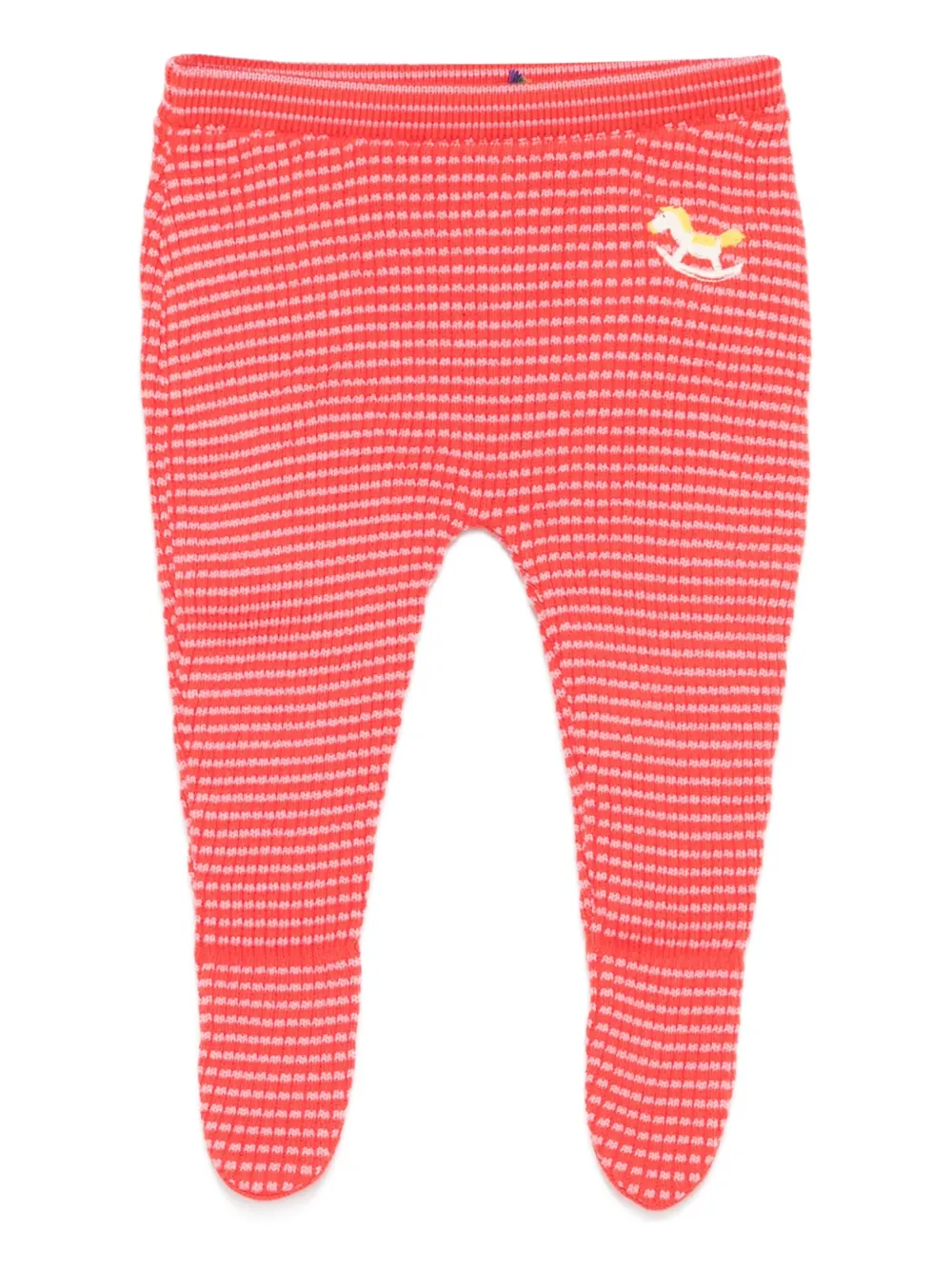 Bobo Choses Rocking Horse knit leggings | Red | Image 1