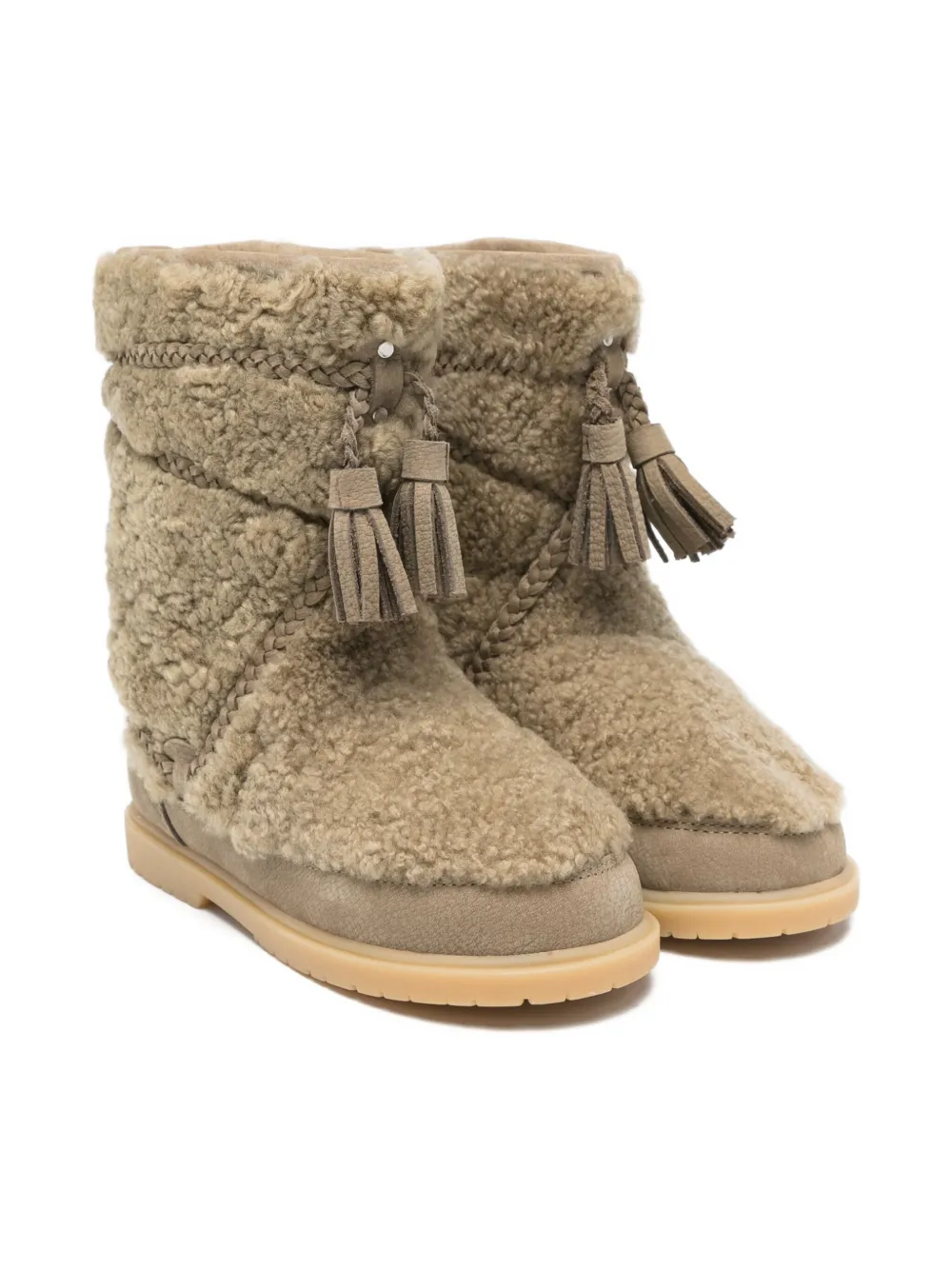 Donsje tassel-embellished sheepskin boots Neutrals