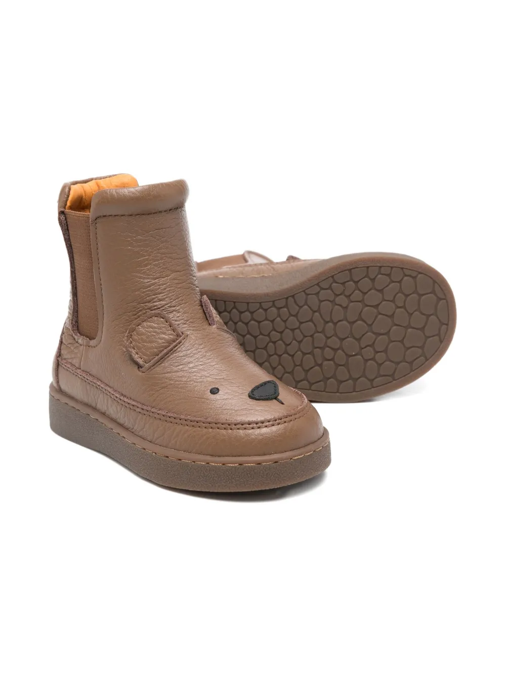 Donsje bear-face leather boots Brown