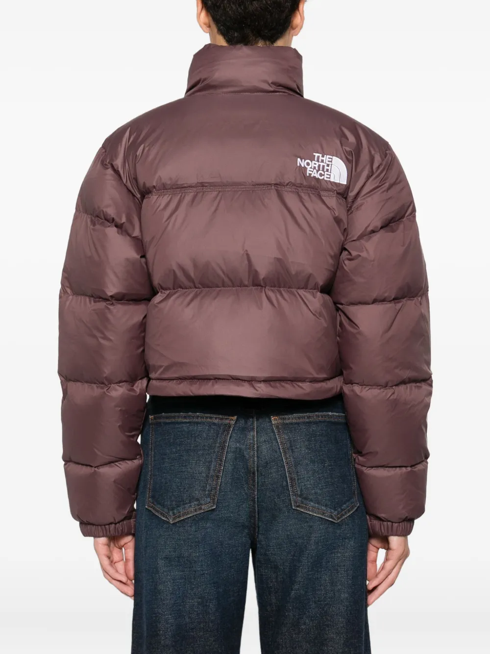 The North Face Cropped Padded Jacket Tawny Quartz In Brown