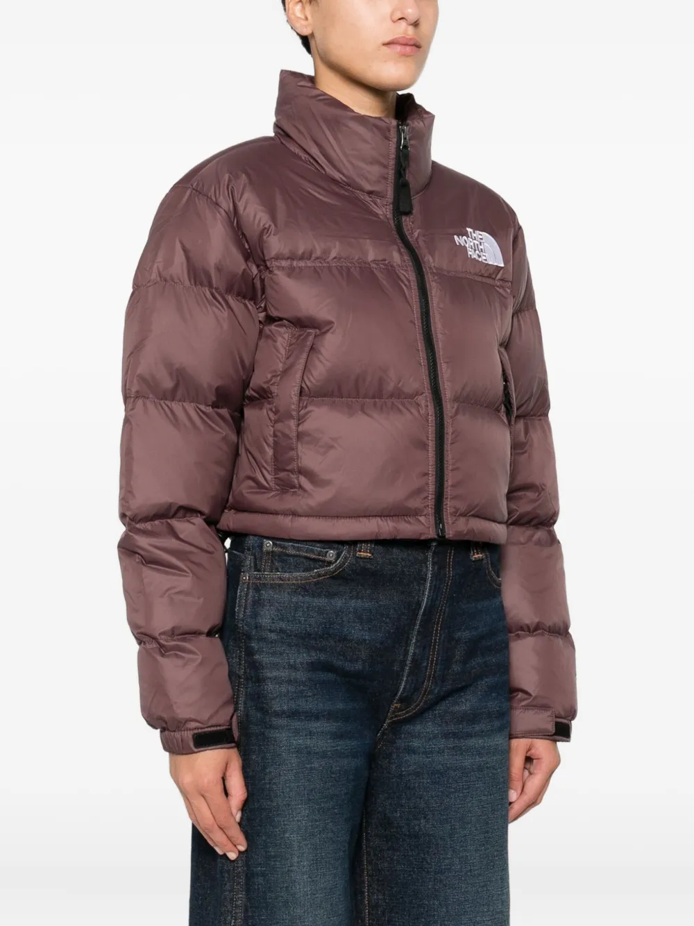 The North Face Cropped Padded Jacket Tawny Quartz In Brown