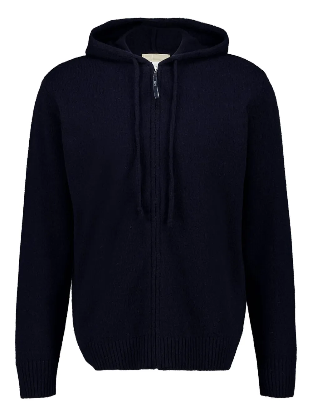 120% Lino hoodie tejida con cierre | azul | Image 1