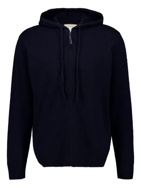 120% Lino zip knitted hoodie