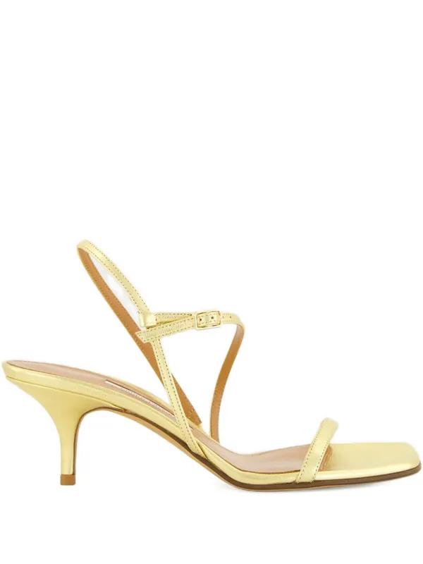square toe low heel strap sandals