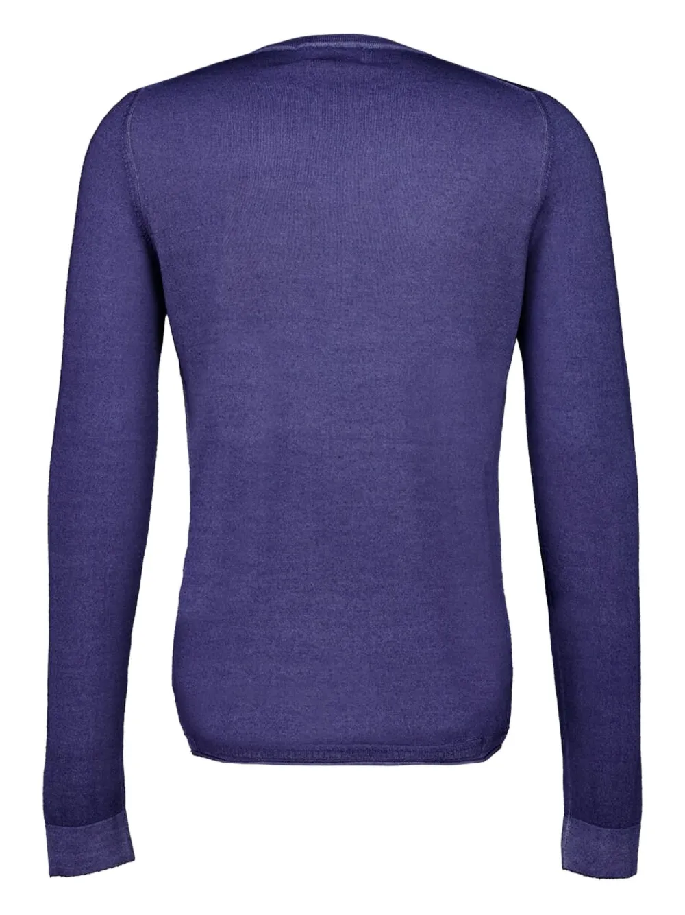 120% Lino T-shirt met ronde hals en lange mouwen - Blauw