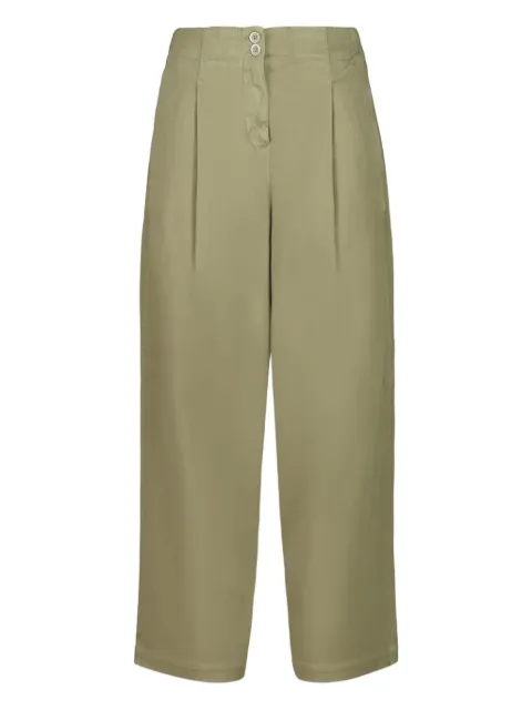 120% Lino button pleated trousers