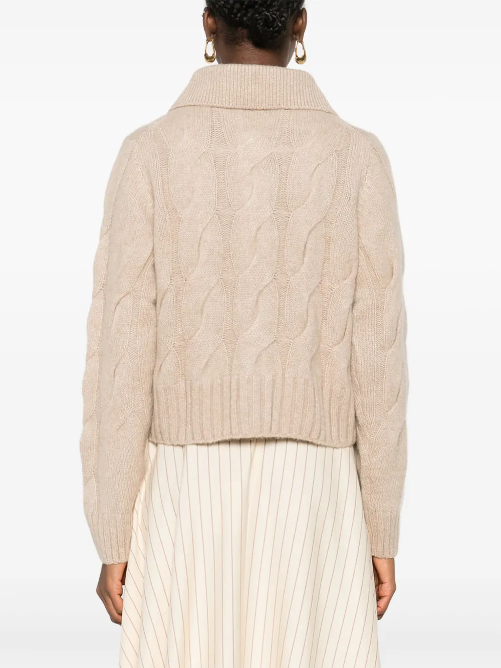 Allude Kabelgebreid vest Beige