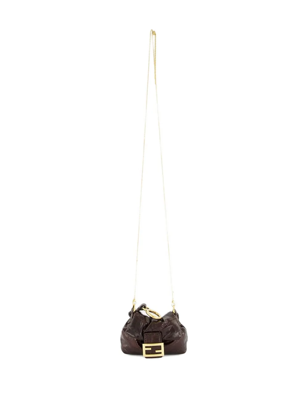 FENDI Mamma Baguette mini-schoudertas Bruin
