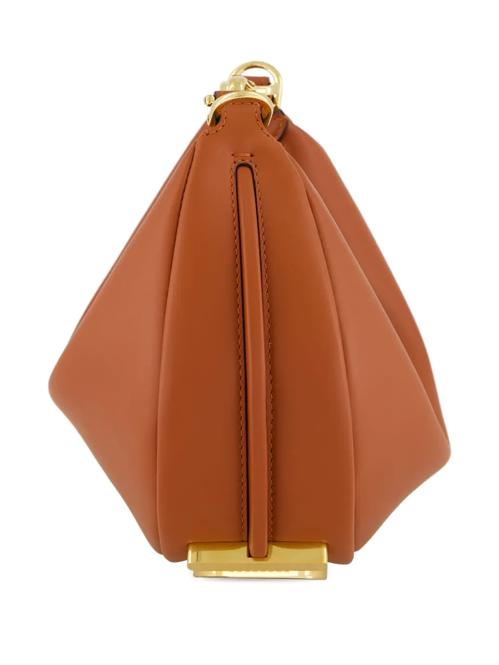 Fendi Mini Graph Leather Cross Body Bag In Brown