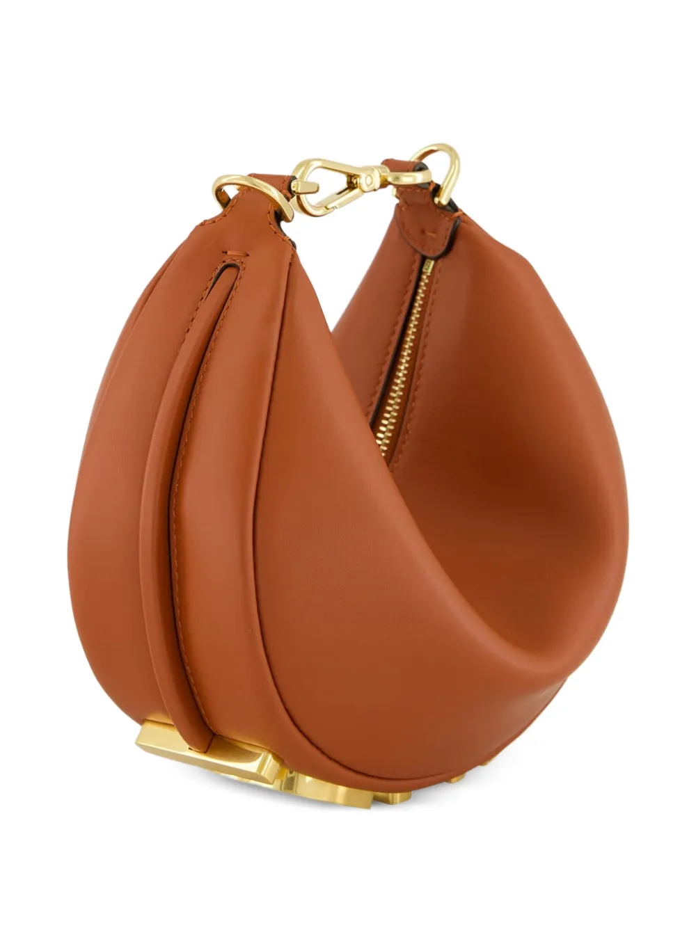 FENDI graph kleine leren crossbodytas Bruin