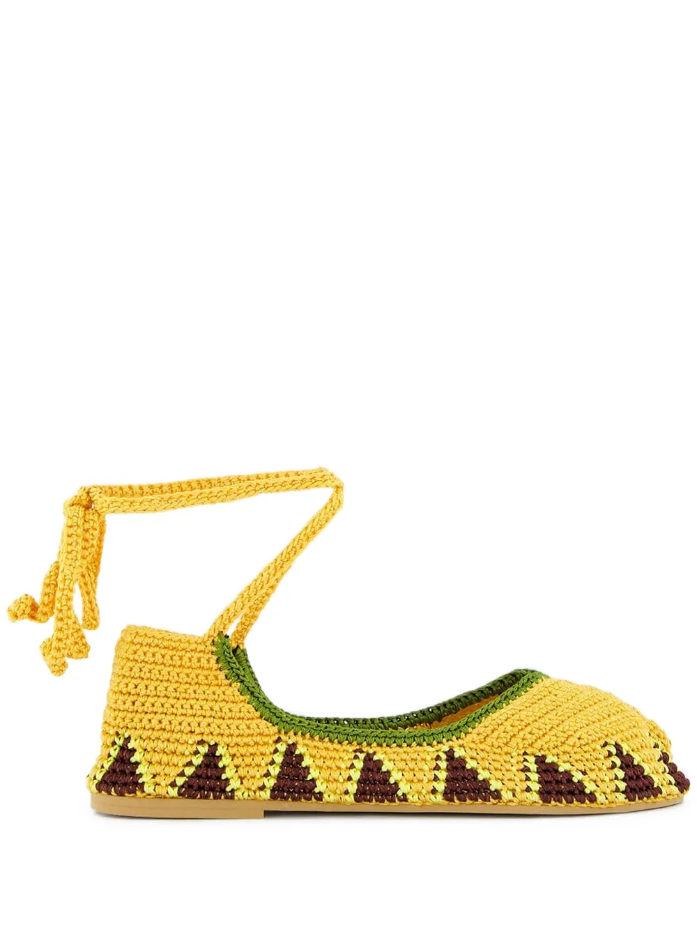 KASHURA Sunflower gehaakte ballerina's - Geel