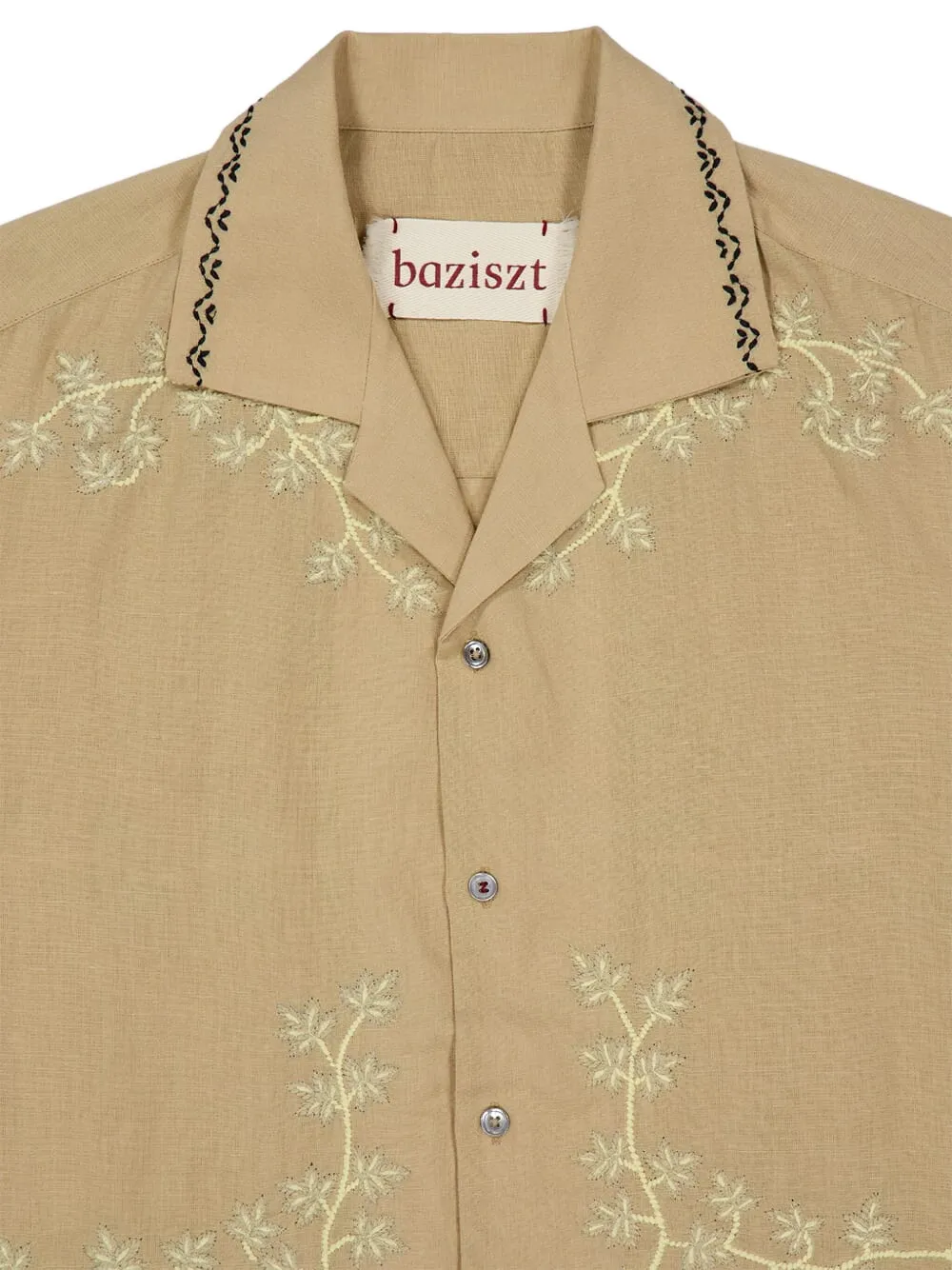 Baziszt Gevrey Embroidered Long-sleeve Shirt In Neutral