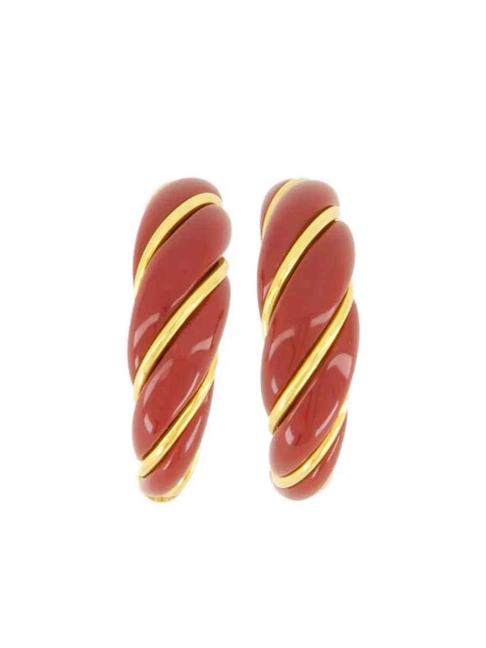 Aurelie Bidermann Diana hoop earrings | Red | Image 1