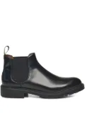 Doucal's elastic-band leather boots - Black
