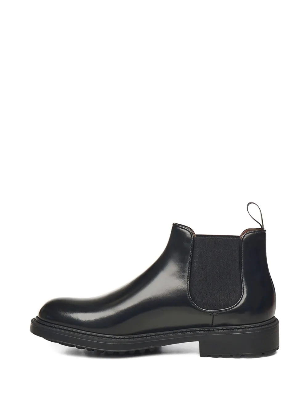 Doucal's elastic-band leather boots Black